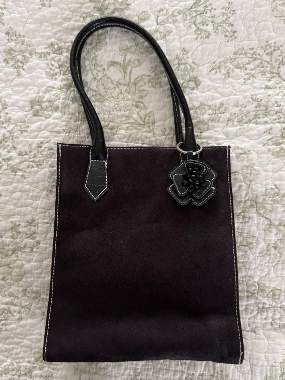 Victoria's Secret Black Women's Tote Bag with Contrast Stitching